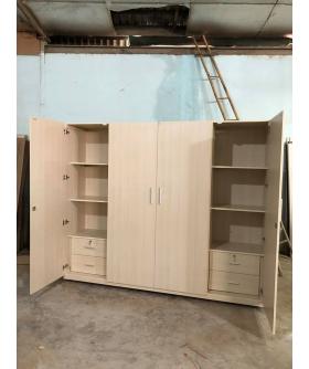 Tủ quần áo 159d - Gỗ MDF - Dài 1.4m đến 2m (Cao 2m)